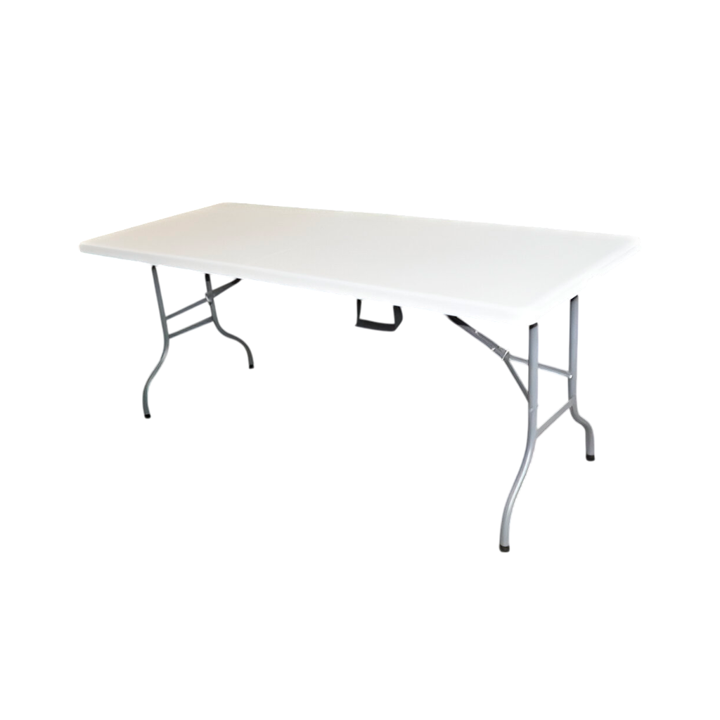 Mesa plastica plegable cuadrada 86cm hy-f88/87 blanco