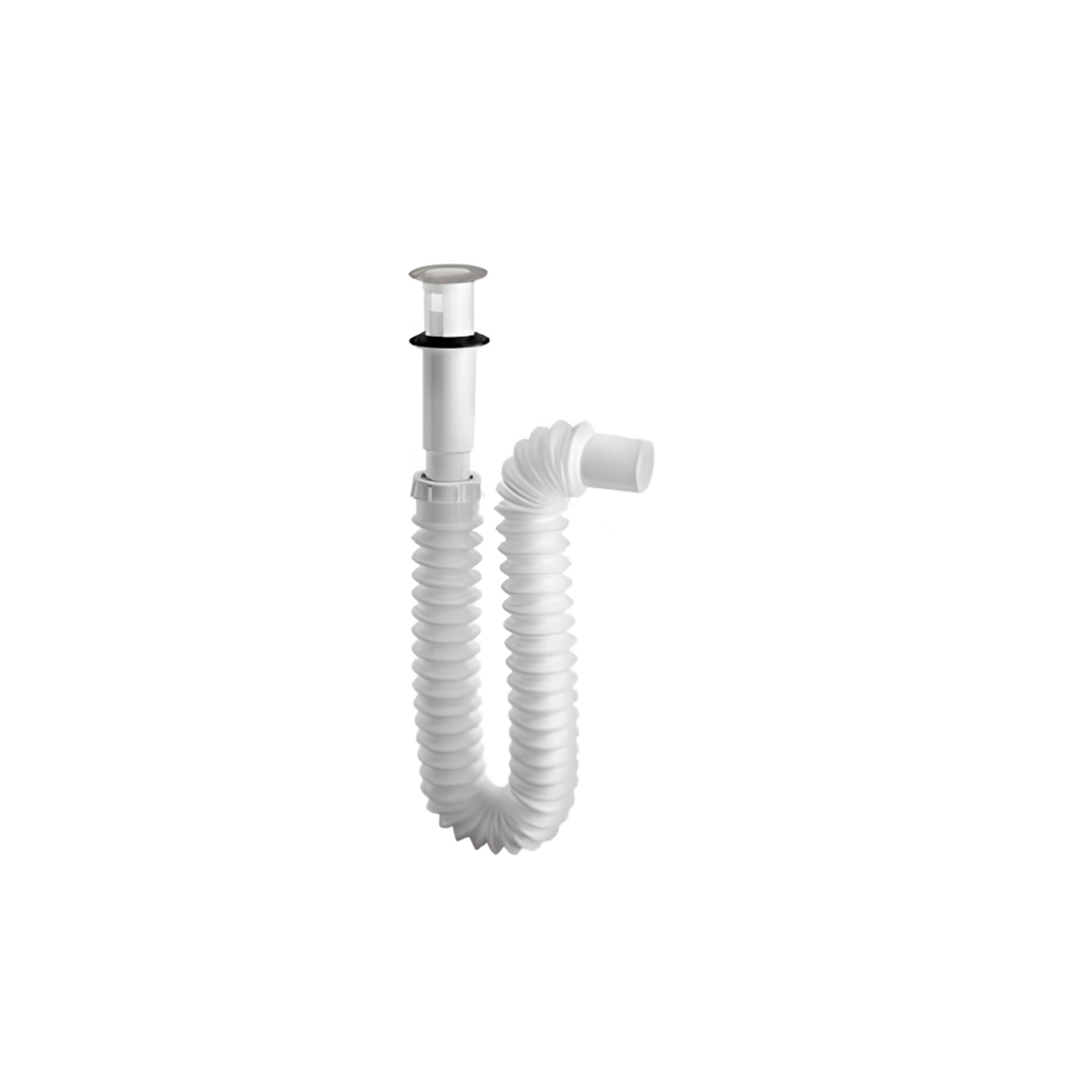 Sifon plast 1.1/4" jumbo con desague 2936 blanco