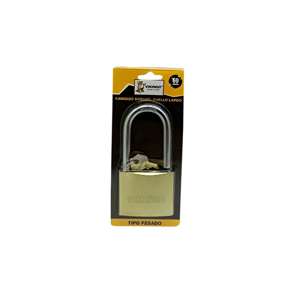 Candado vikingo 40mm con largo bp40l dorado