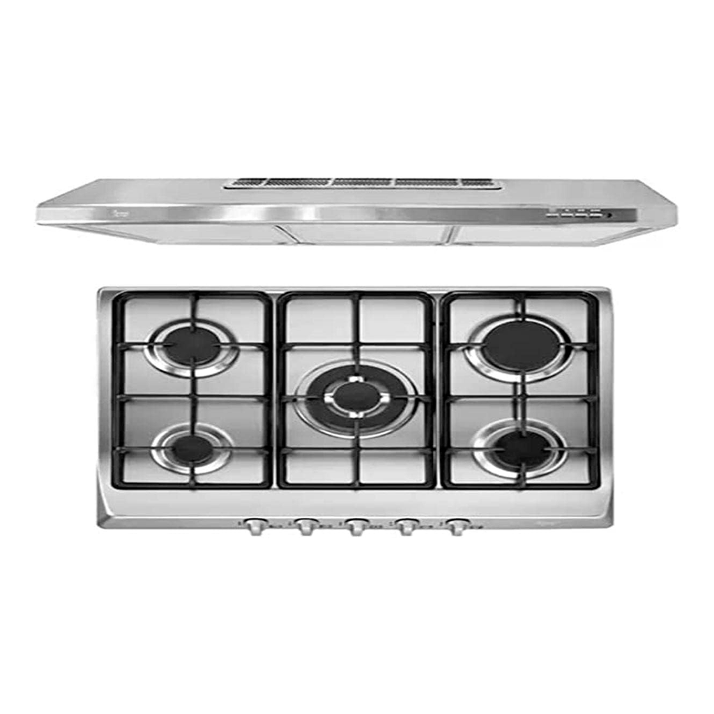 Estufa con extractor 31" teka delux  acero inoxidable