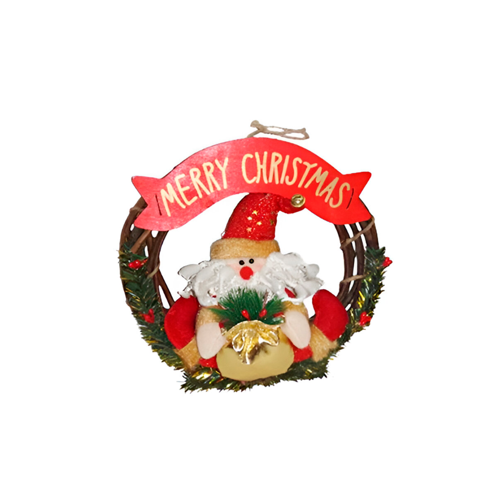 Corona navideña 25cm santa 2-cs1503-809
