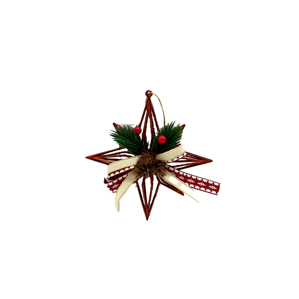 Estrella navideña 15.5x4x16.3cm 78r rojo