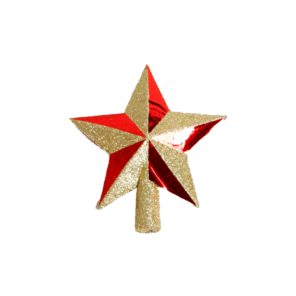 Estrella navideña 16cm 2-lm1704-280 rojo/dorado