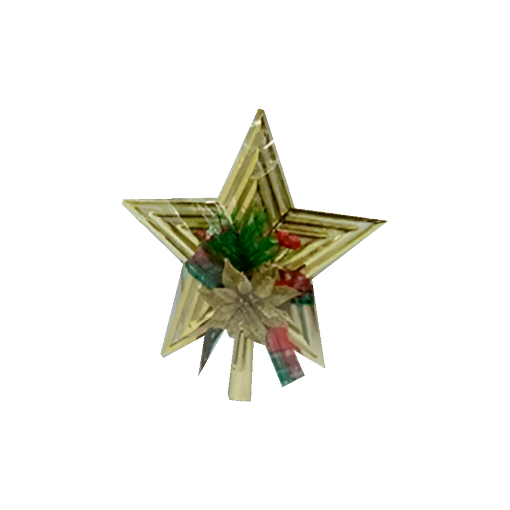 Estrella navideña 21x24cm jq-21089 dorado