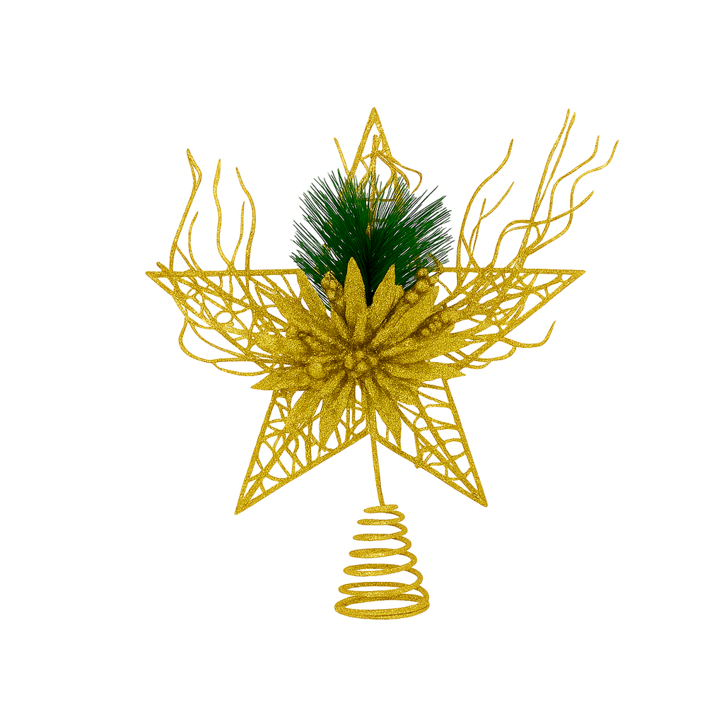 Estrella navideña 25x21cm 2-cs1602-0971 dorado