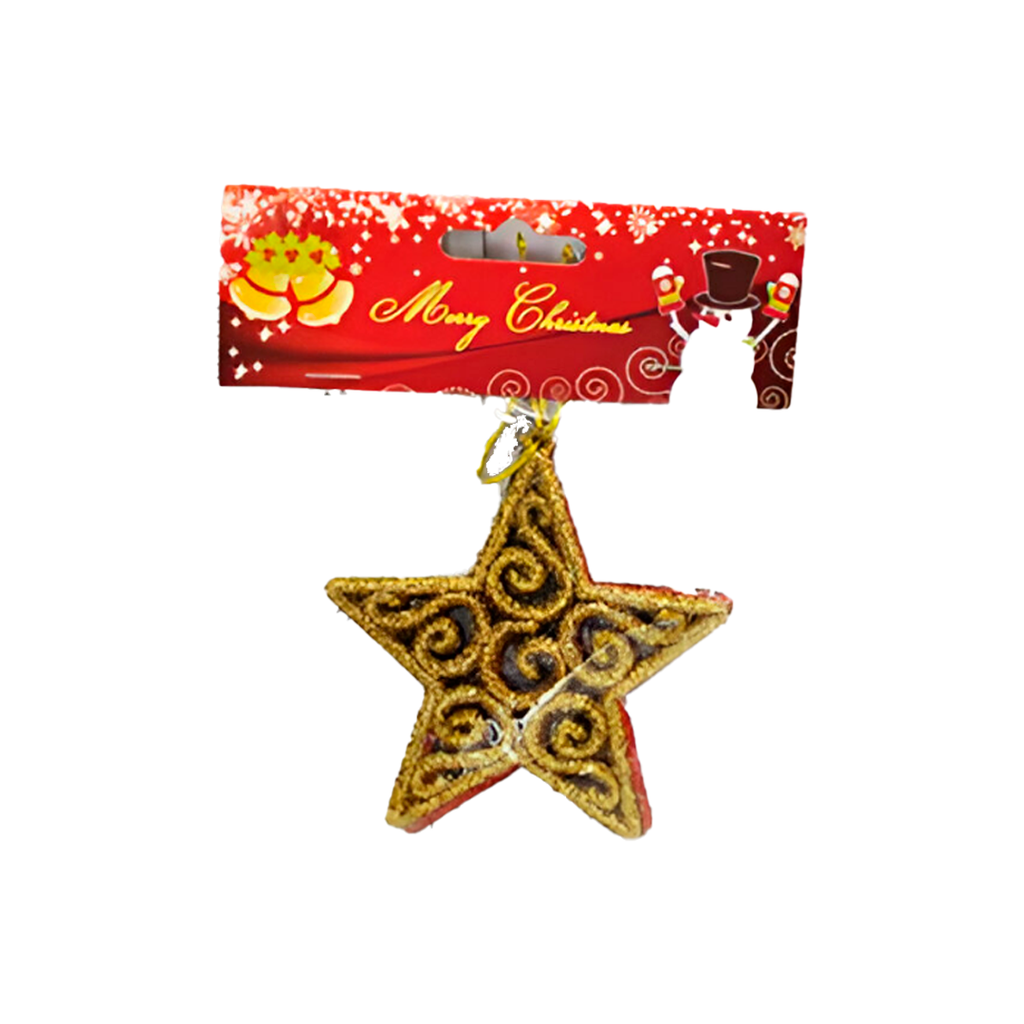 Estrella navideña 3pc 10cm 2-cs1503-371 rojo/dorado/plateado