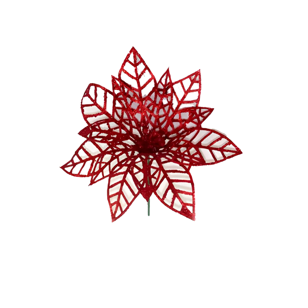 Flor navideña 19cm xh1462176r rojo