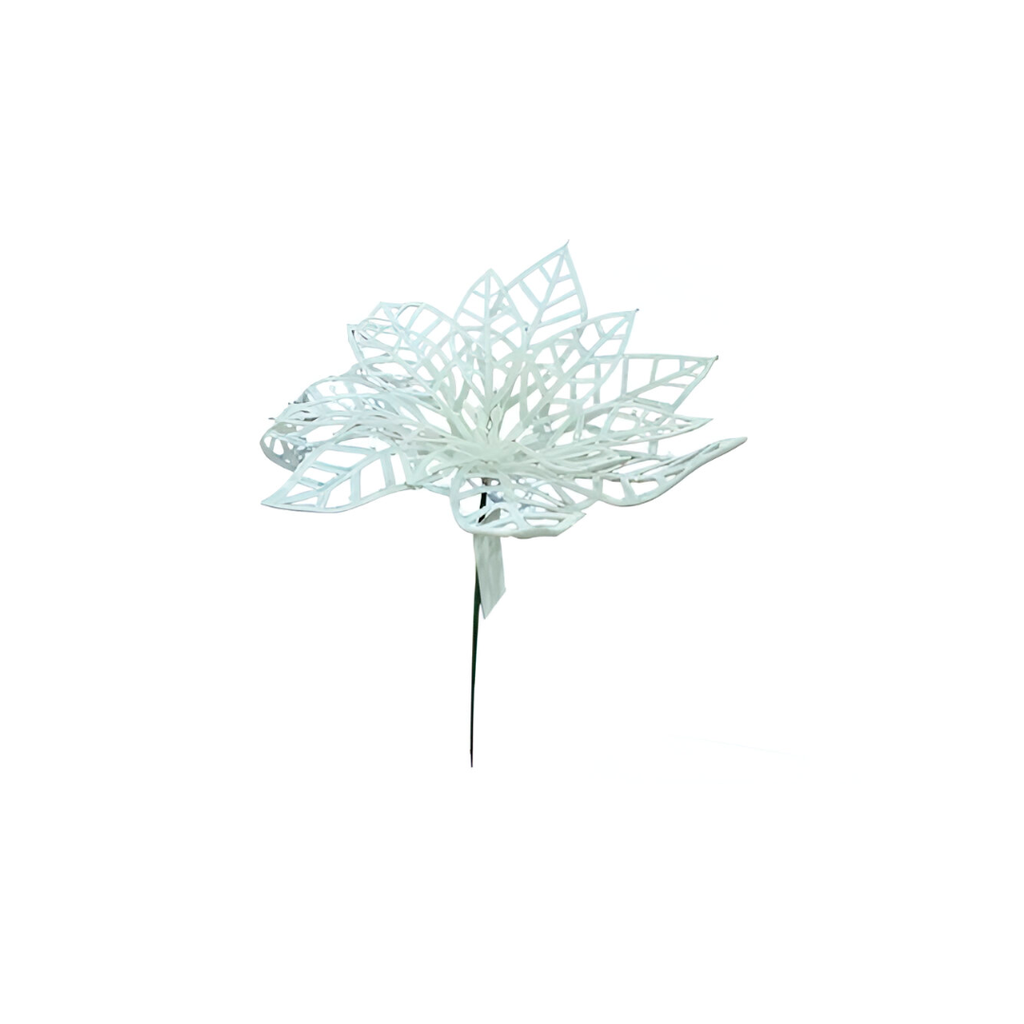 Flor navideña 20cm 2-cs2304-0037 blanco