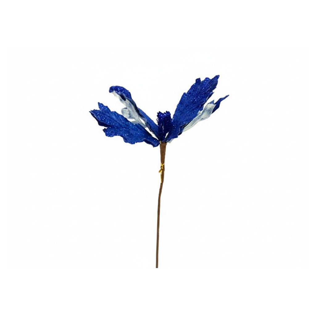 Flor navideña 21cm s23-007b azul