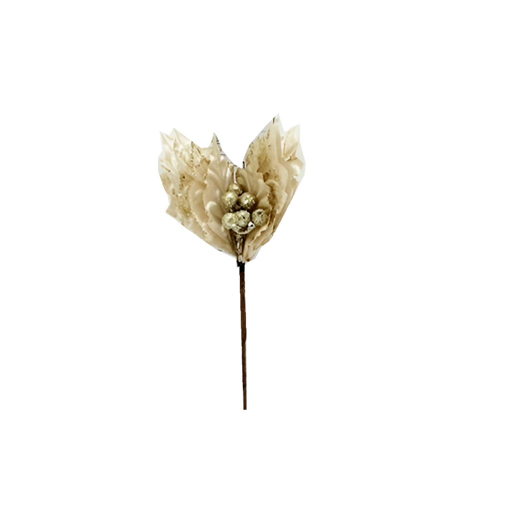 Flor navideña 26cm 2cs2201-0161 champagne