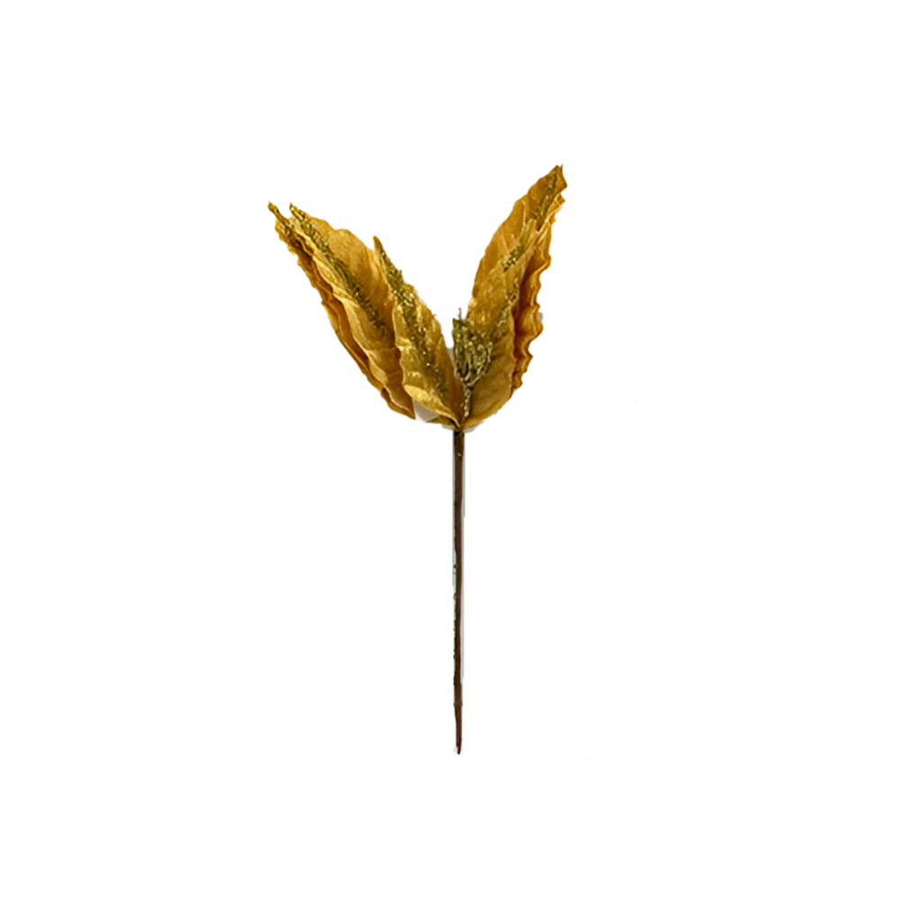 Flor navideña 26cm mh1138 dorado