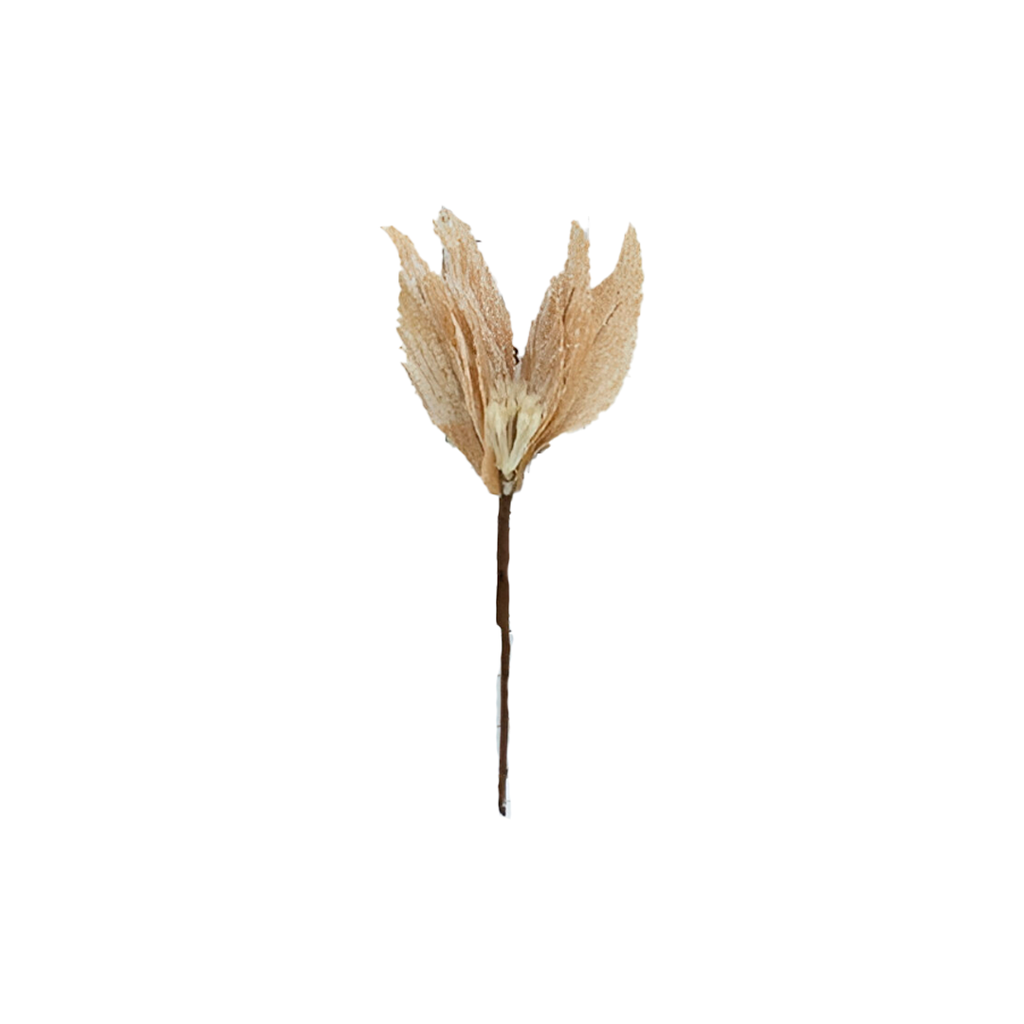 Flor navideña 26cm stsd2314 dorado/blanco
