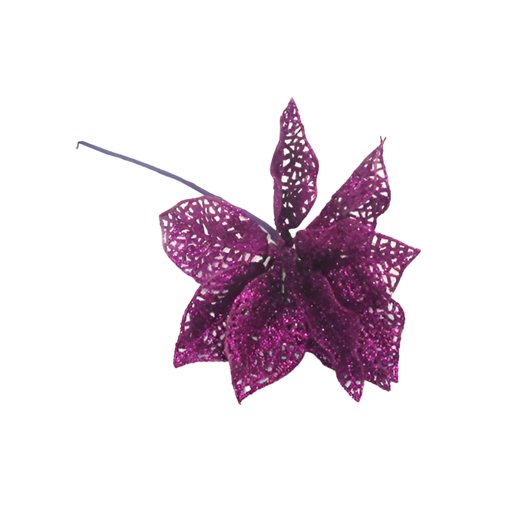 Flor navideña 27cm 2-cs1602-958 morado