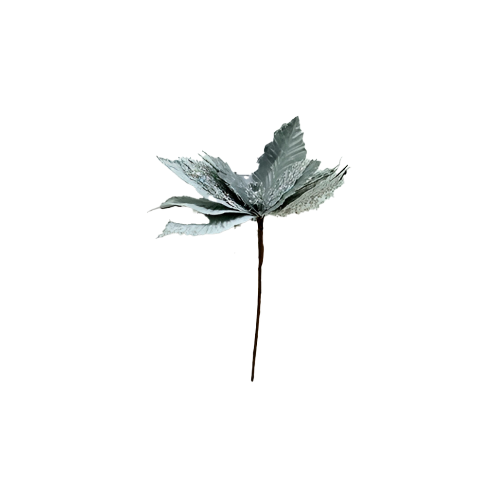 Flor navideña 29cm 2cs2201-0181 plateado