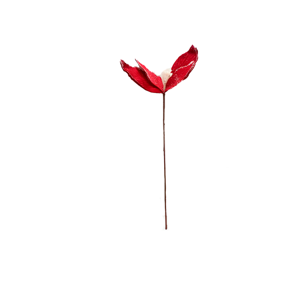Flor navideña 30cm 2-cs1603-1197 rojo/blanco