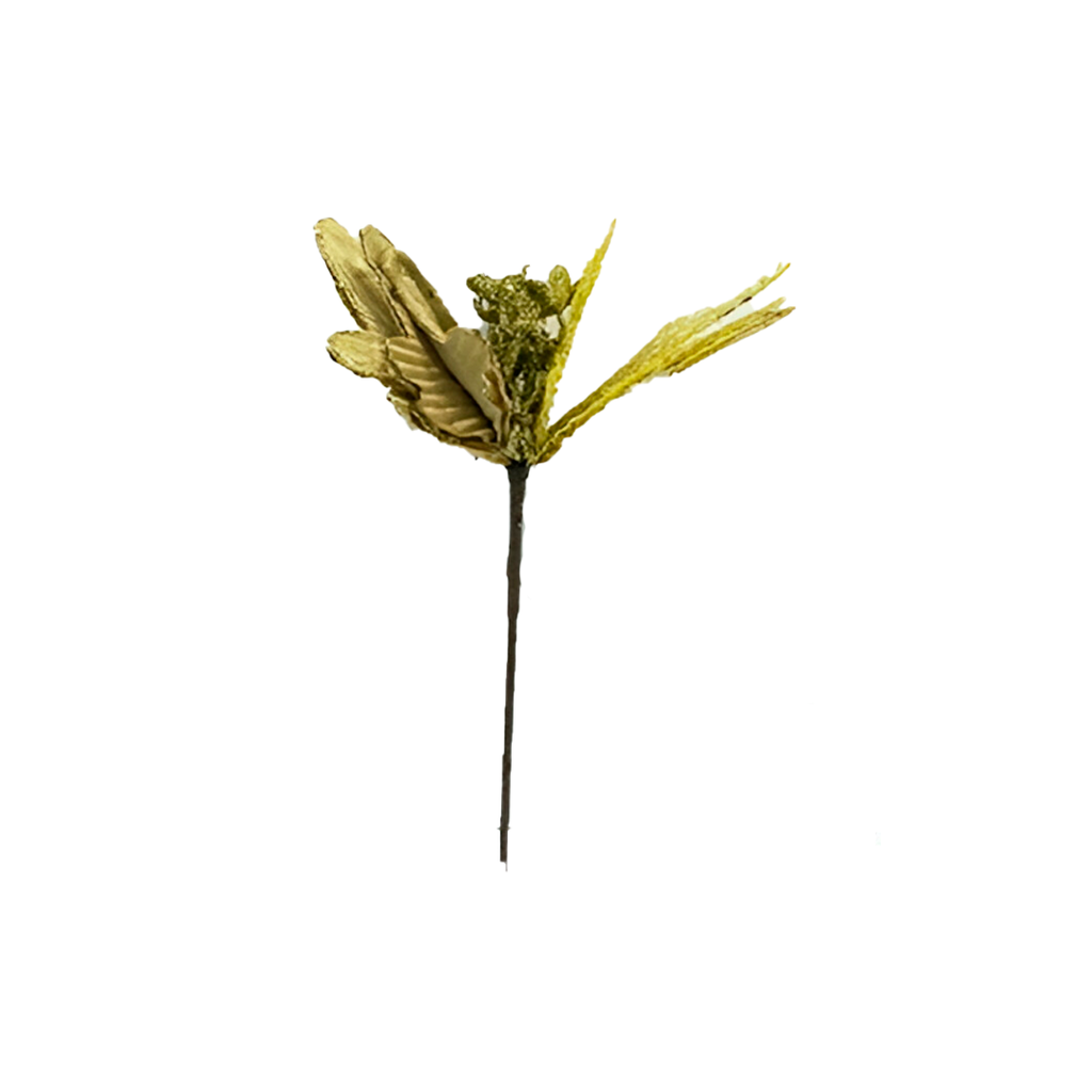 Flor navideña 31cm 2cs2202-1448 dorado