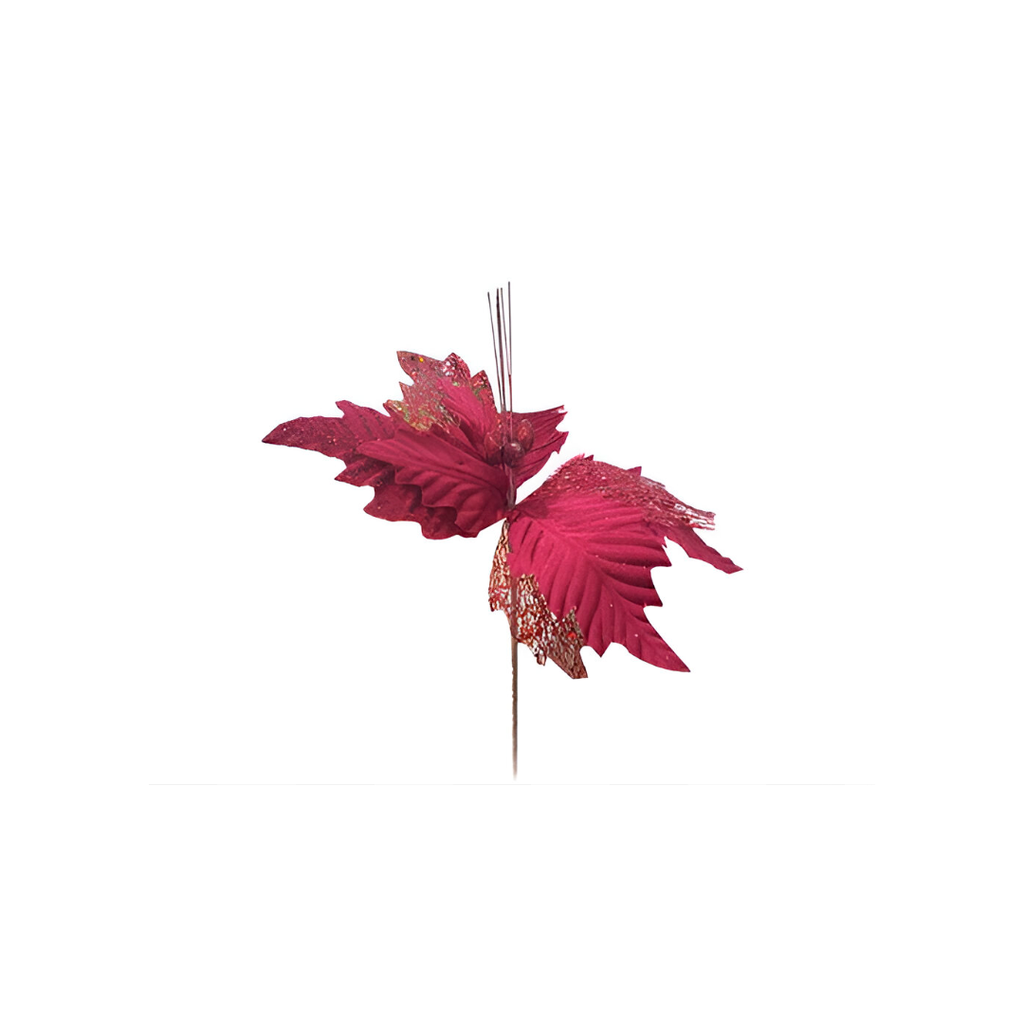 Flor navideña 31cm y23-22 rojo