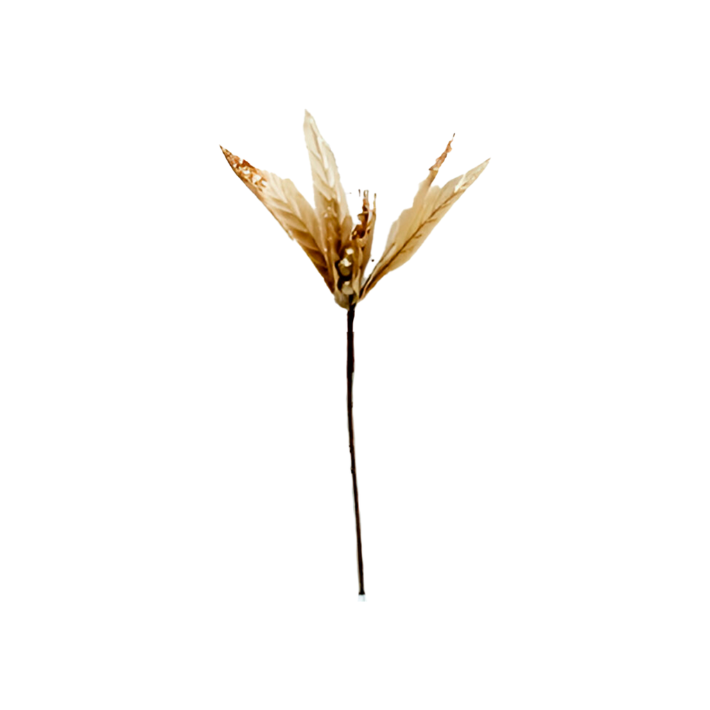 Flor navideña 34cm 2cs2201-0119 champagne