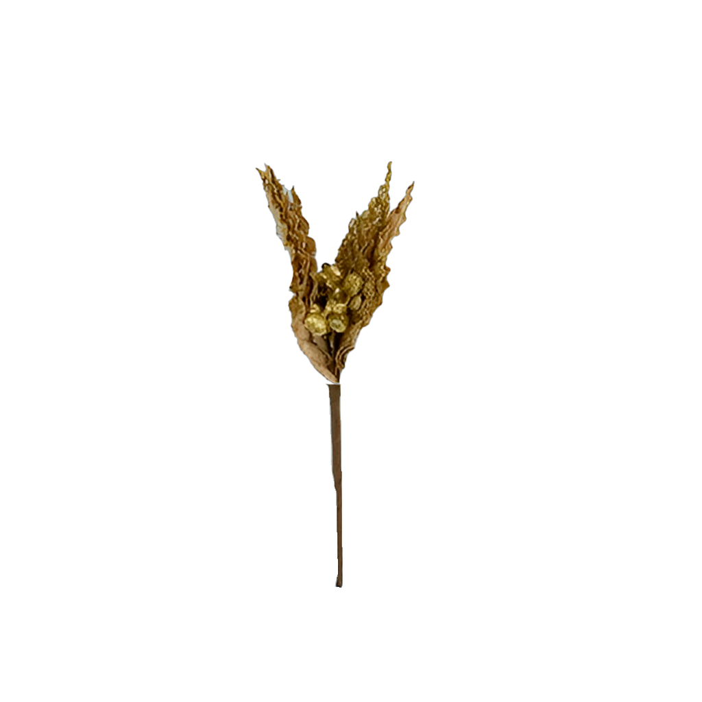 Flor navideña pascua 27cm stsd2303 dorado