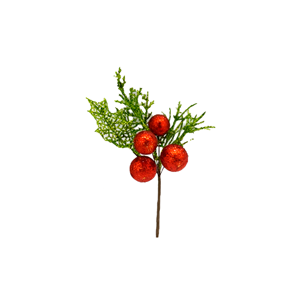 Rama navideña 21cm 2-cs1503-225 rojo/verde