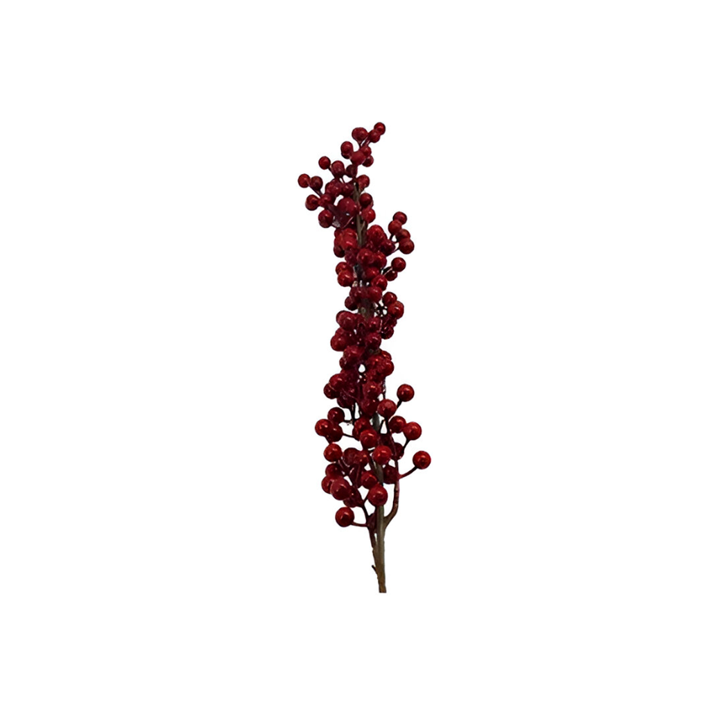 Rama navideña con bayas 110cm stfln4326 rojo
