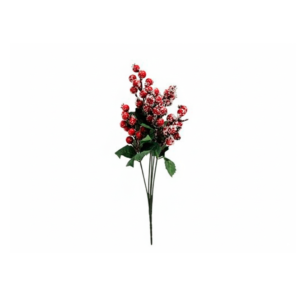 Rama navideña con bayas 40cm dsa1904-0381 rojo
