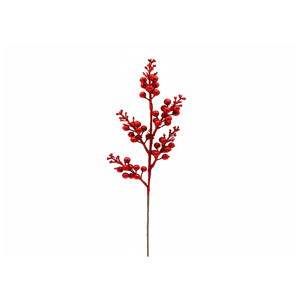 Rama navideña con bayas 45cm 2cs2201-0110 rojo