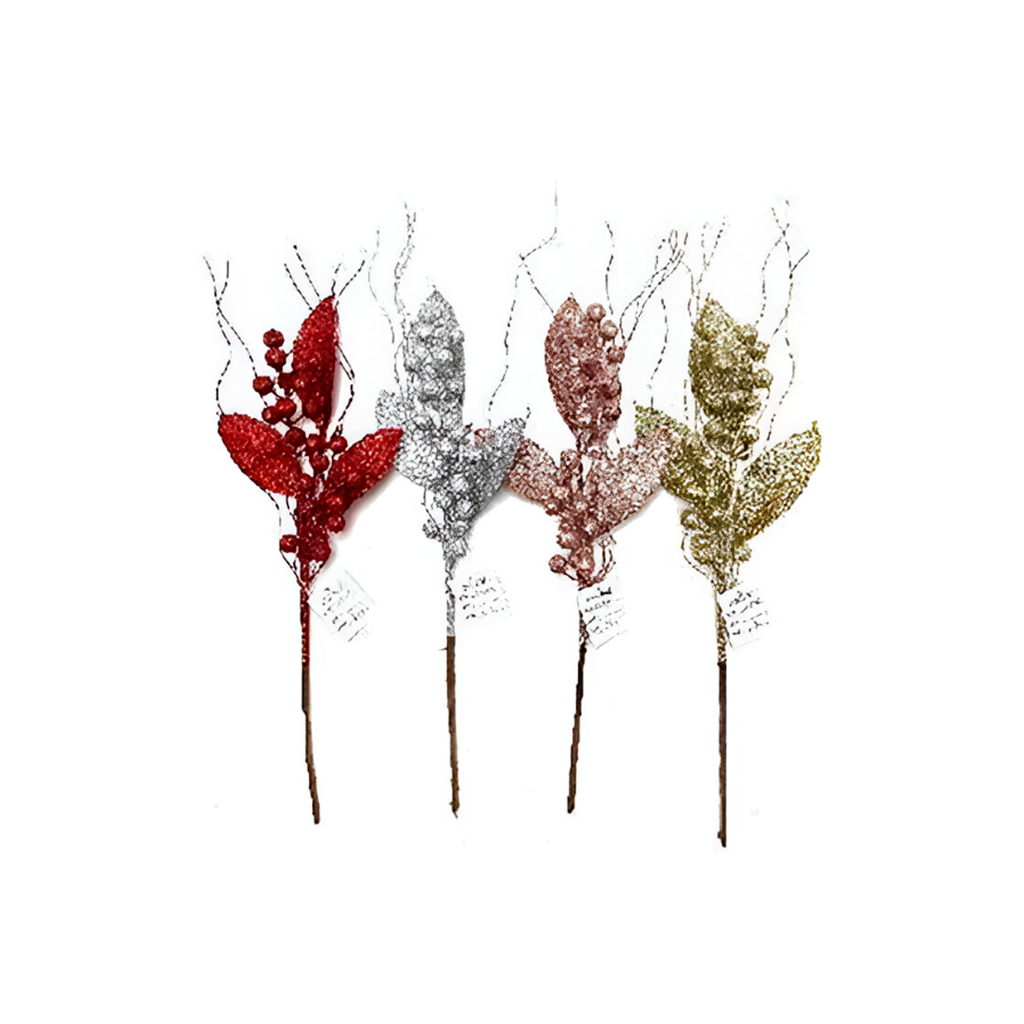 Rama navideña con flor 48cm ln23-22 varios colores