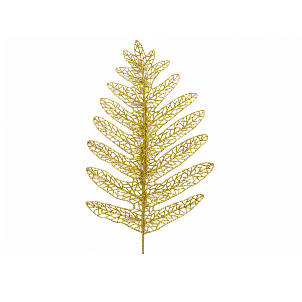 Rama navideña hoja 22x44cm 2-cs1503-878 dorado