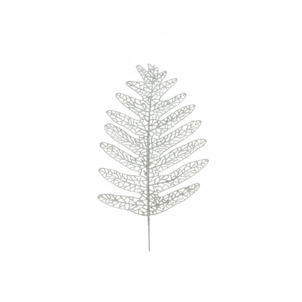 Rama navideña hoja 22x44cm 2cs1503-878 plateado