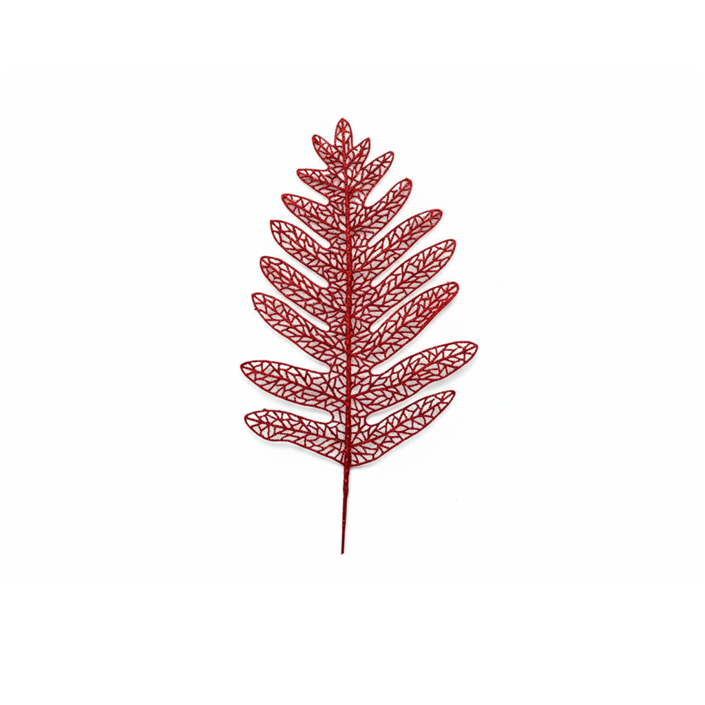 Rama navideña hoja 40cm 2-cs1503-878 rojo