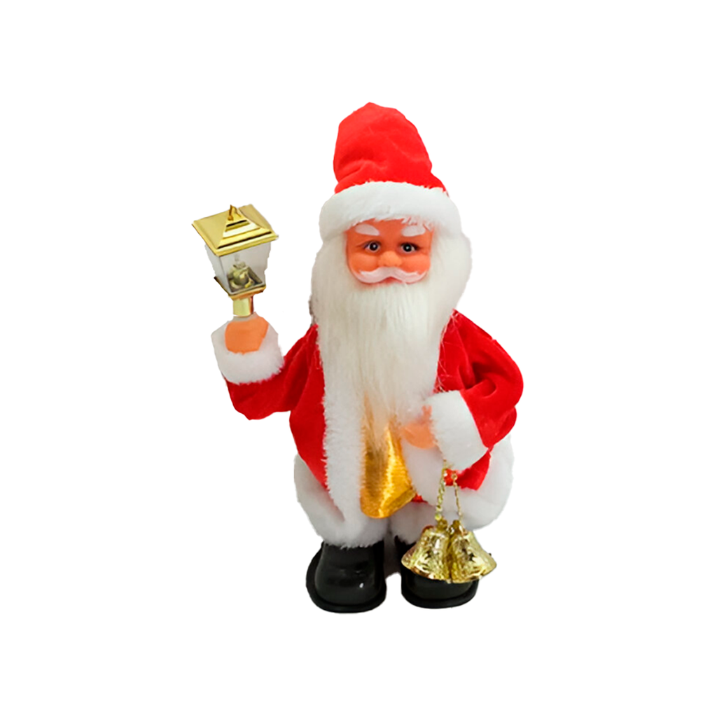 Santa claus 30cm con sonido/movimiento terciopelo varios diseños
