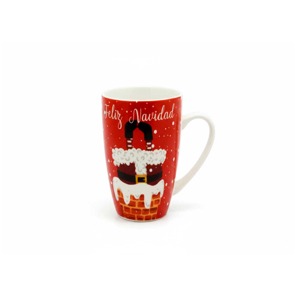 Taza navideña ceramica 8.2x10.2cm cs2207-0615