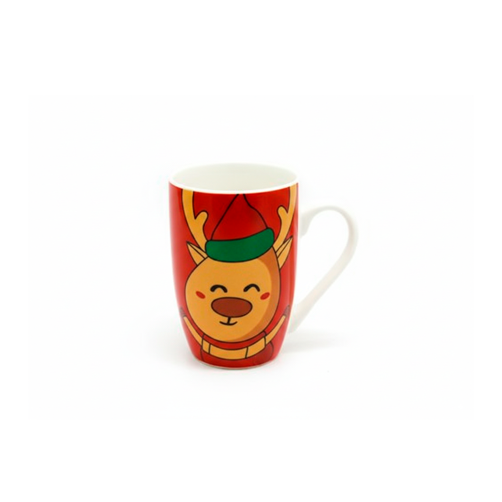 Taza navideña ceramica 8x10.3cm 2-cs2207-0616