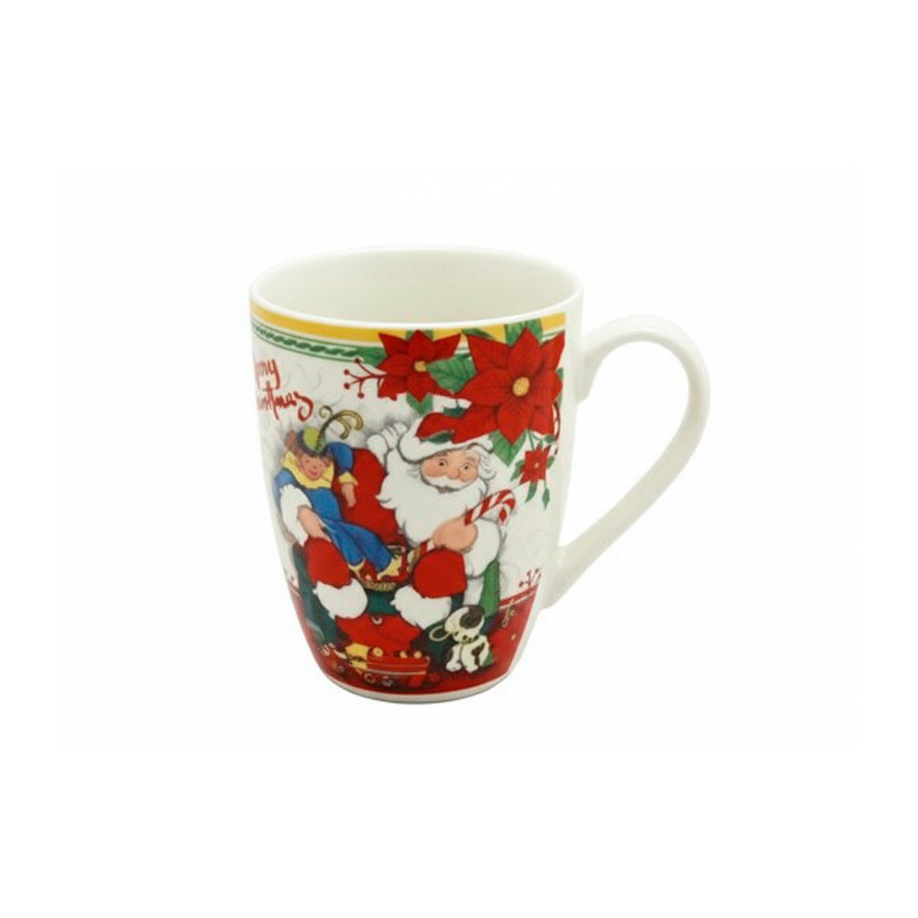 Taza navideña ceramica 8x10.3cm 2-cs2207-0619