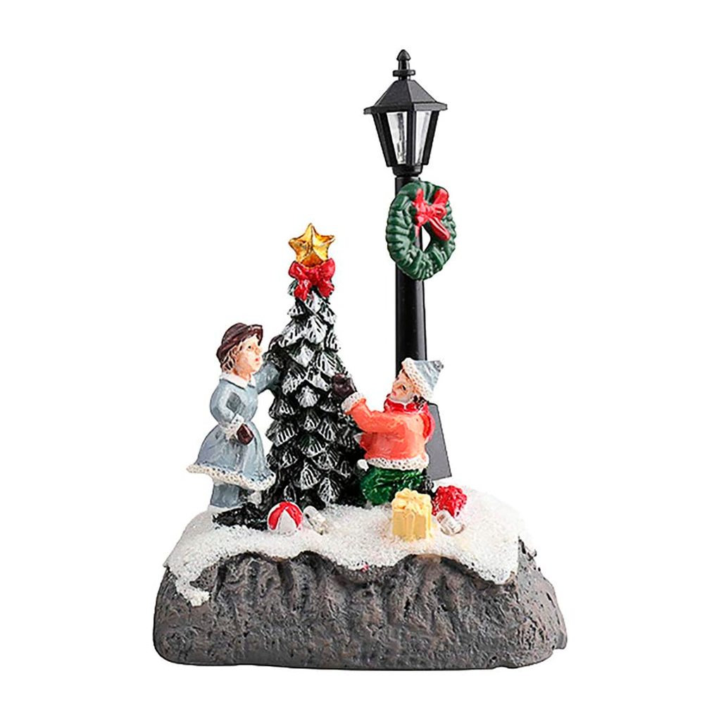 Villa navideña arbol con l 8x5.5x12cm varios diseños