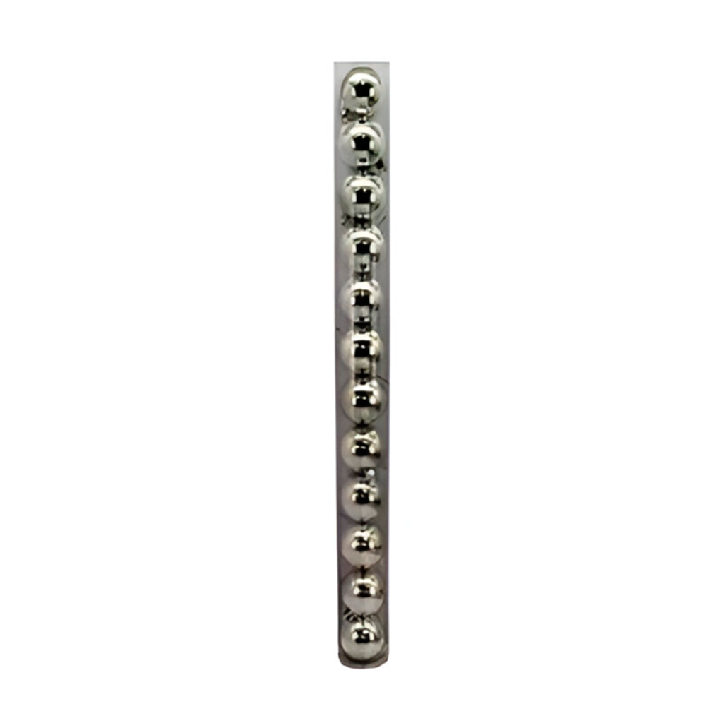 Bola navideña 7cm 12pc plateado brillante 2404-0079-1