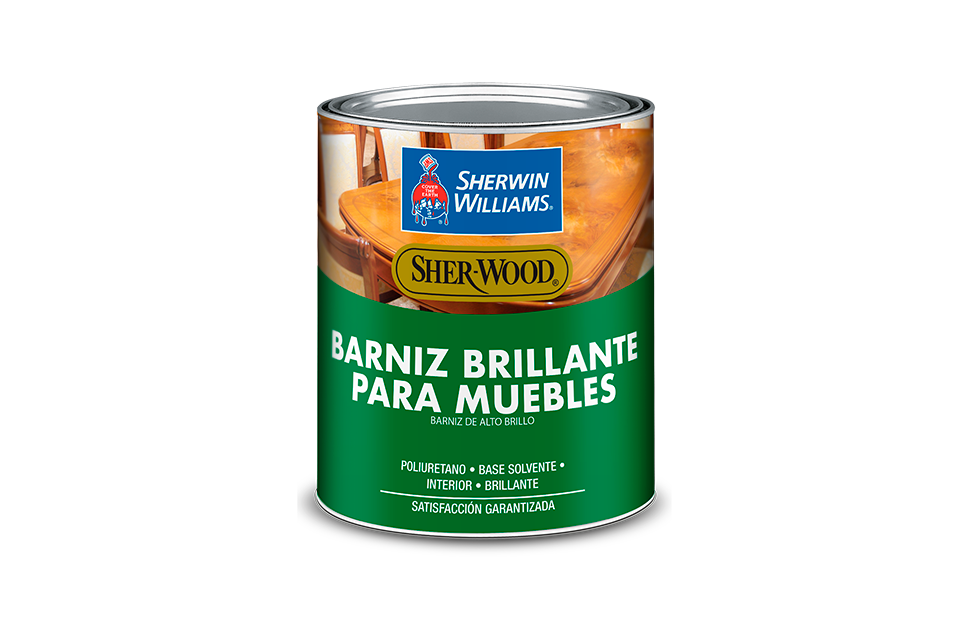 Barniz brillante para mueble 1/4-galon sherwin williams