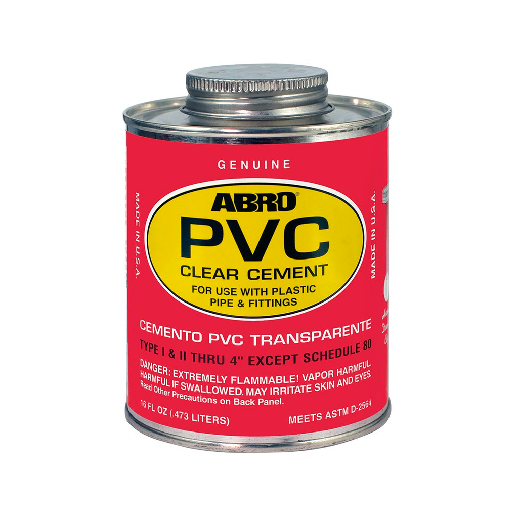 Pegamento pvc en lata 16 onzas abro pvc-16r