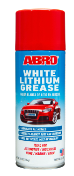 Grasa de litio en spray 10 onzas abro lg-380 blanco