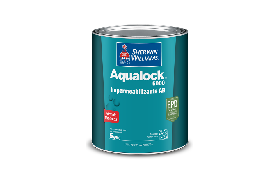 Pintura impermeabilizante aqualock 6000 1/4-galon sherwi williams blanco mate