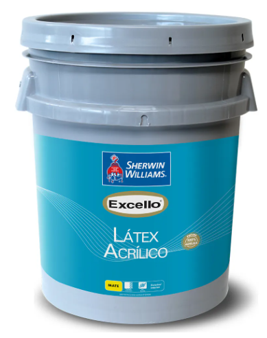 Pintura excello latex 1-cubeta sherwin williams blanco