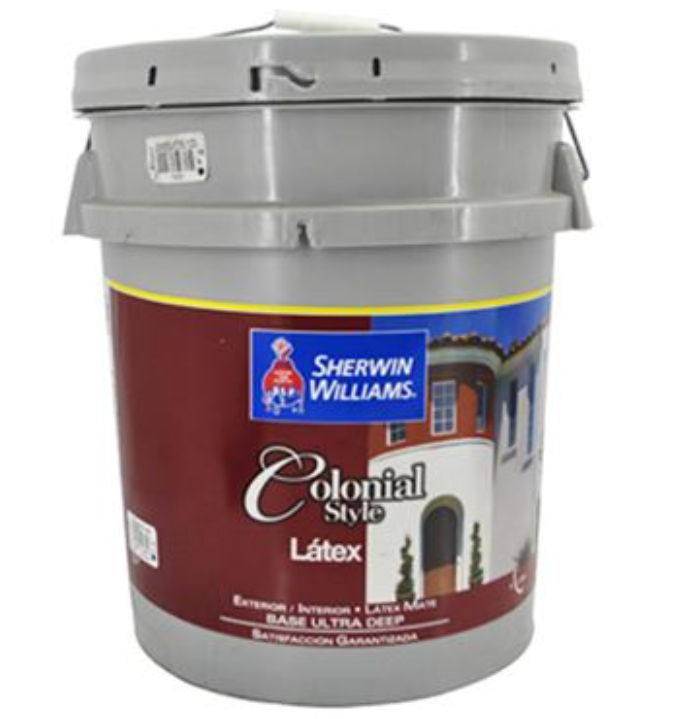 Base latex colonial 1-cubeta sherwin williams extra blanco satinado