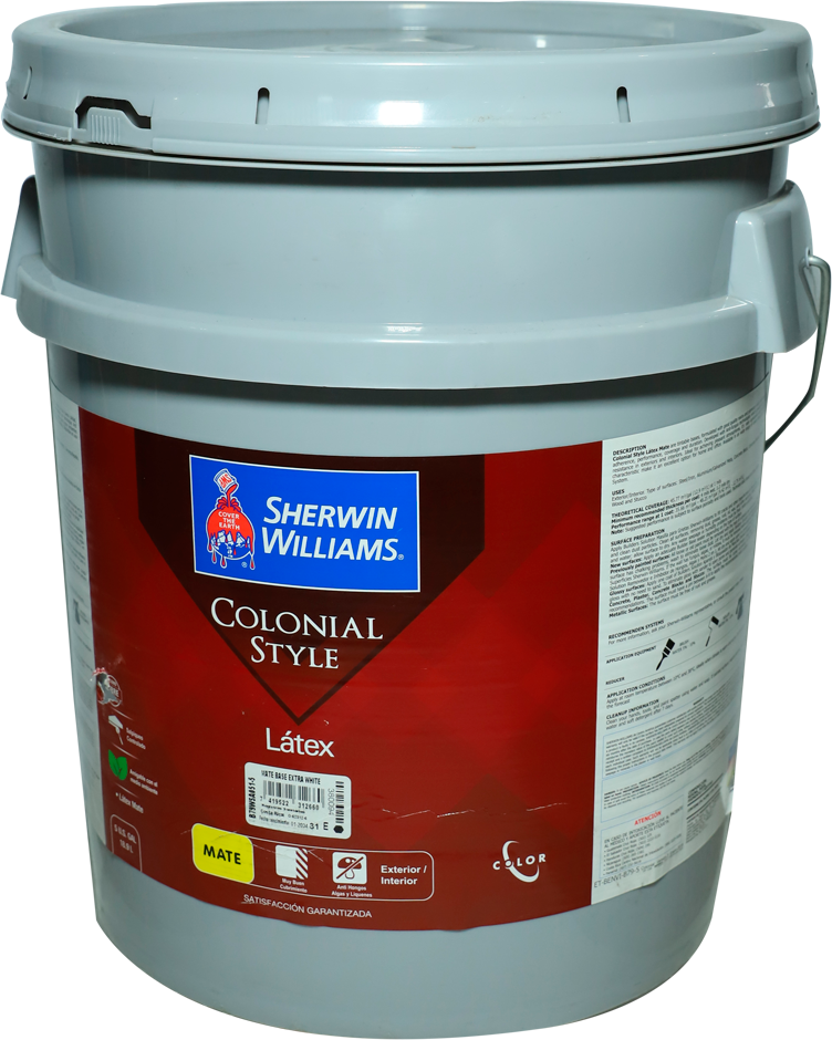 Base latex colonial 1-cubeta sherwin williams extra blanco mate