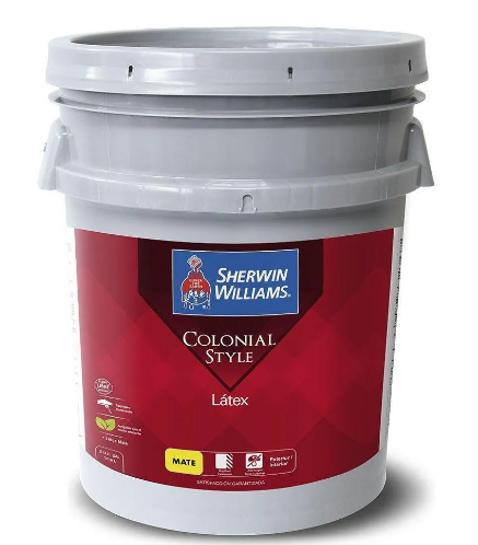 Pintura latex colonial 1-cubeta sherwin williams blanco