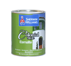 Pintura colonial de aceite 1-galon sherwin williams blanco brillante