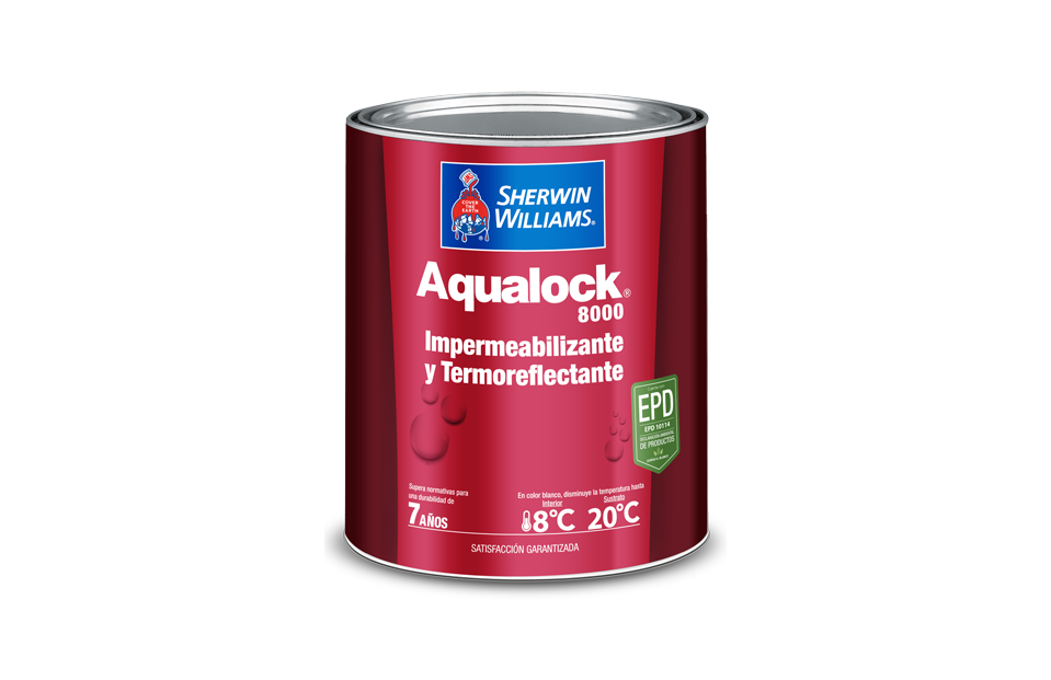 Pintura impermeabilizante aqualock 8000 1-galon sherwi williams blanco mate