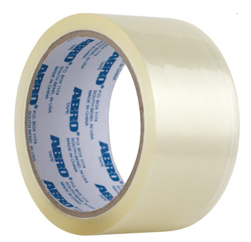 Tape transparente con codigo de barra 3"x100yd abro