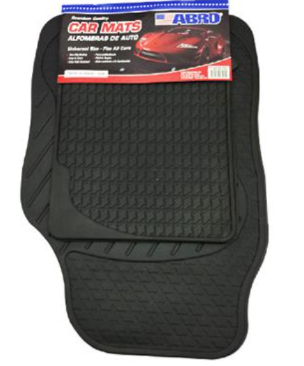 Alfombra de hule para carro 4 piezas abro cm1505p negra