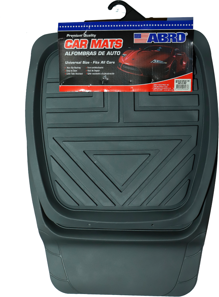 Alfombra de hule para carro 4 piezas abro cm1805p gris